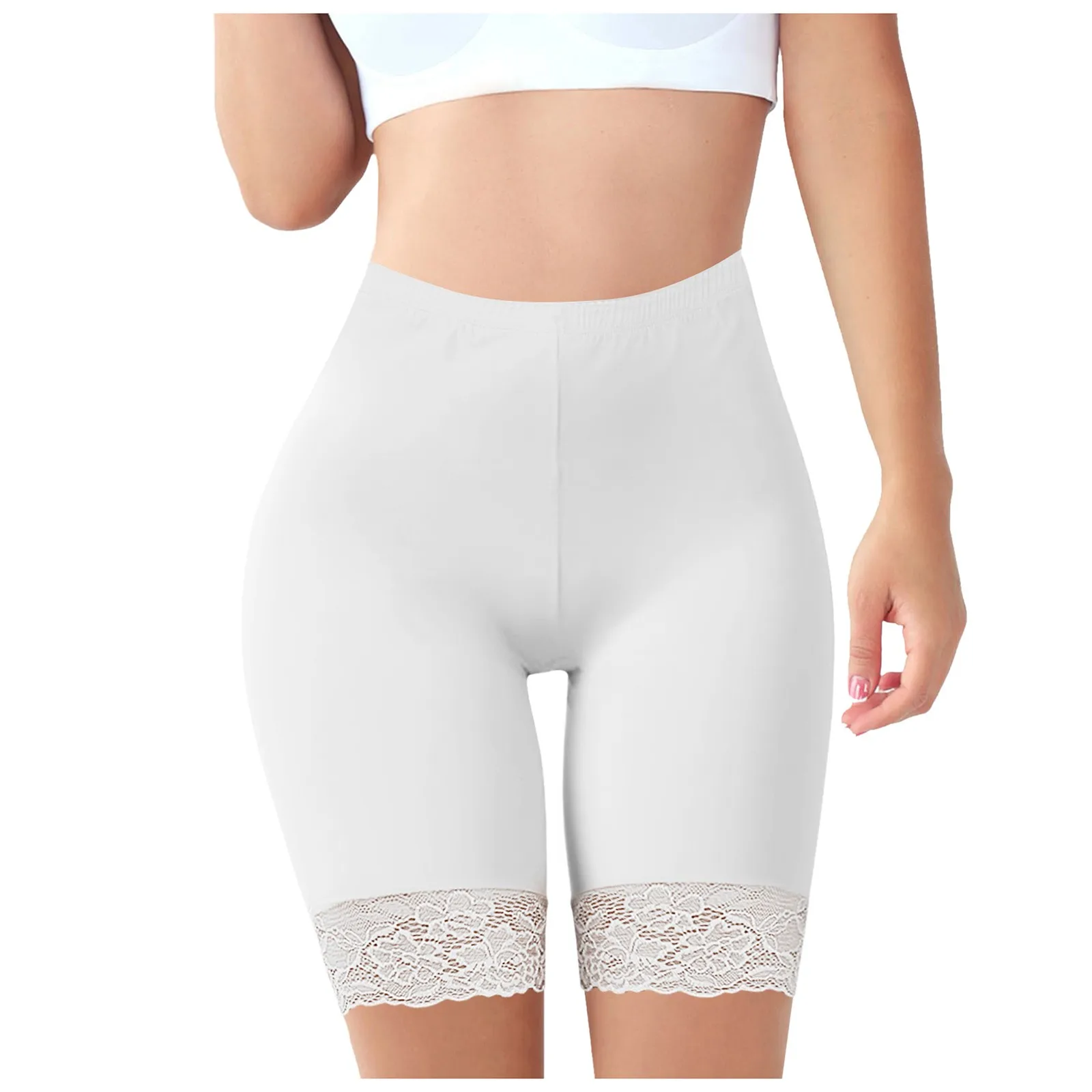 Summer Thin Ice Silk Light Pants Wave Three Point Leggings Comfortable Women\'s Shorts Workout Leggings Women Plus Size