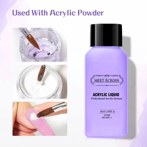 Treffen Sie sich über 40 ml Acrylflüssigkeit für Acrylpulverstaubnägel Kristallnägelkunst Erweiterung des Nagelskulptur -Maniküre -Werkzeugs 10 Hauptverkauf Acrylpulvernägel - №9