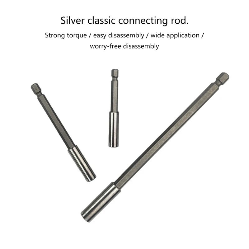 1/4Inch Quick  Shank Release Magnetic Electric Screwdriver Extension Bit Holder Extension Rod Connector Tools
