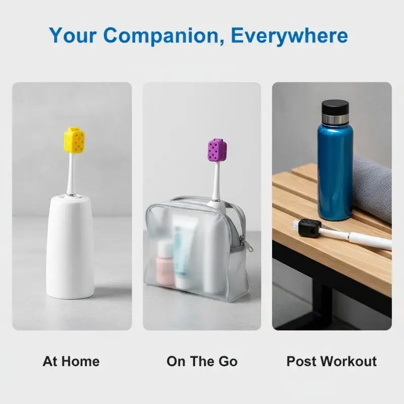 @*Electric Toothbrush Head Cover BPA Free Plastic Dustproof Cap Portable Travel Protector Fits Most Standard Sonic Toothbrushes
