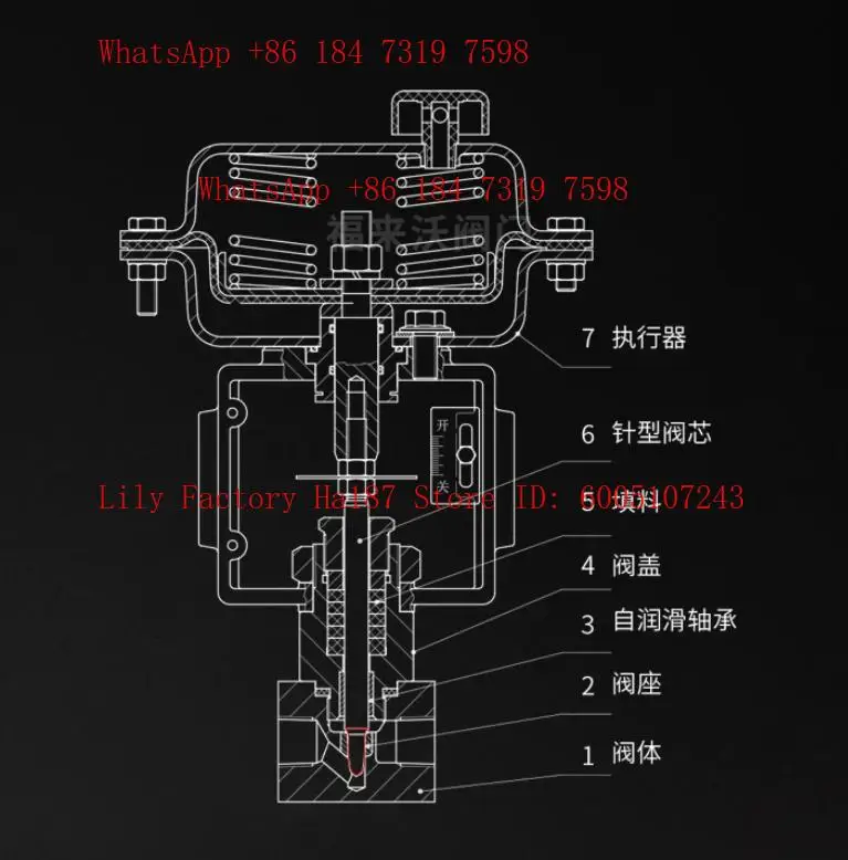Pneumatic small flow needle valve, small diameter high precision needle valve high pressure explosion-proof intelligent