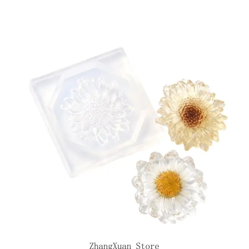 Blumenförmiges Seifenherstellungswerkzeug für DIY-Handwerk, Gänseblümchen-Kerzengießwerkzeug mit Blütenblattstruktur zum – Detail 9