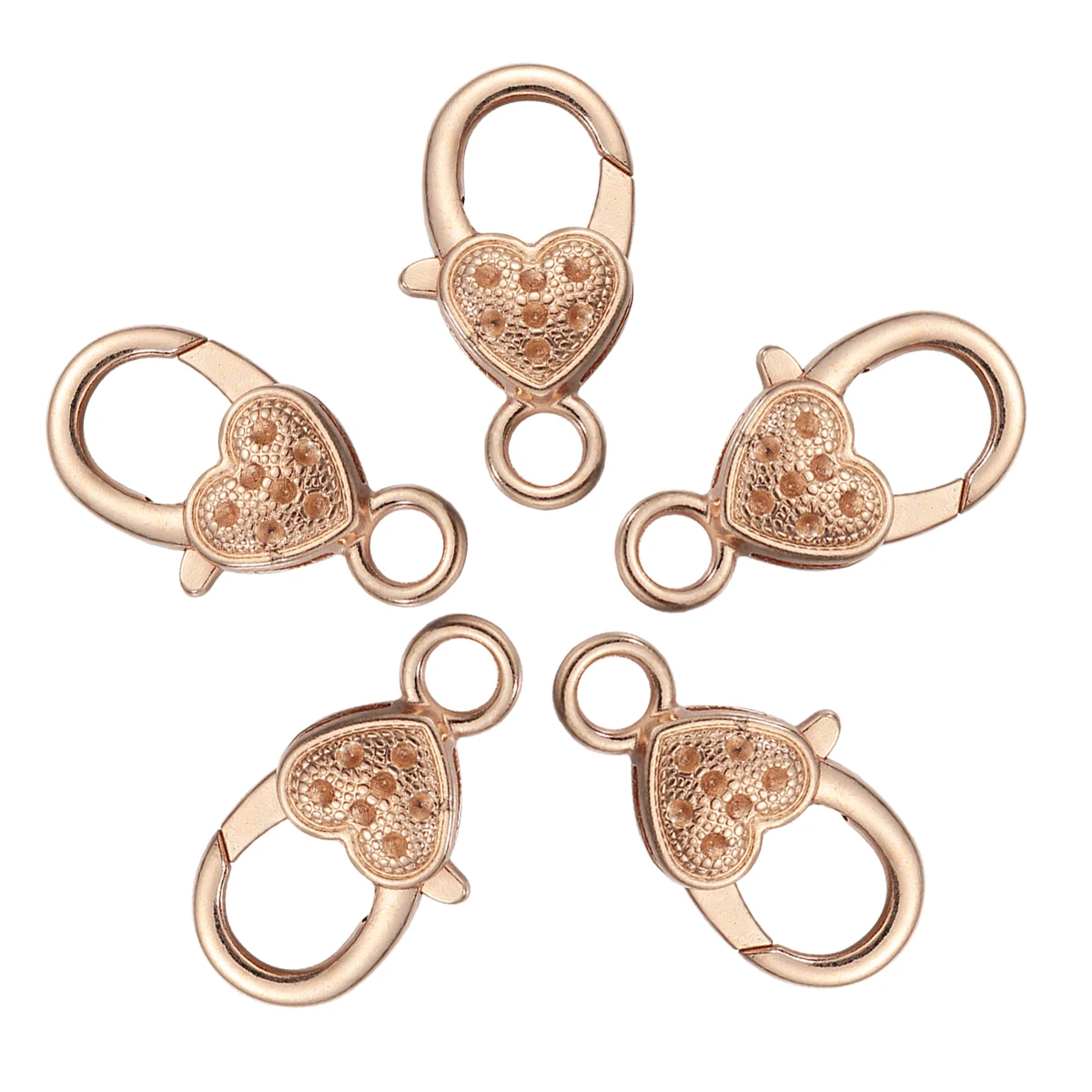 10 szt. Łańcuszki do wyrobu biżuterii Zapięcie homarowe Elementy w kształcie serca Naszyjnik Stop Miss