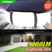 1200LM Solar Light for Outdoor Solar Lamp Sunlight Motion Sensor Light Remote Control Waterproof Garden Street Wall Yard Lamp