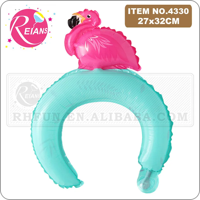 Cartoon Crown inflated headband foil balloon rabbit bear animal balloon children\'s toys birthday party decoration kids gift