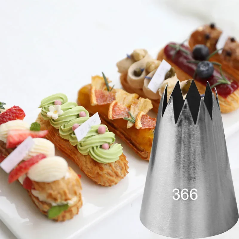 #366 Large Open Star Piping Nozzle Cake Decorating Tools Pastry Nozzle Icing Cream Nozzles Bakeware Pastry Tips Cooking Tools