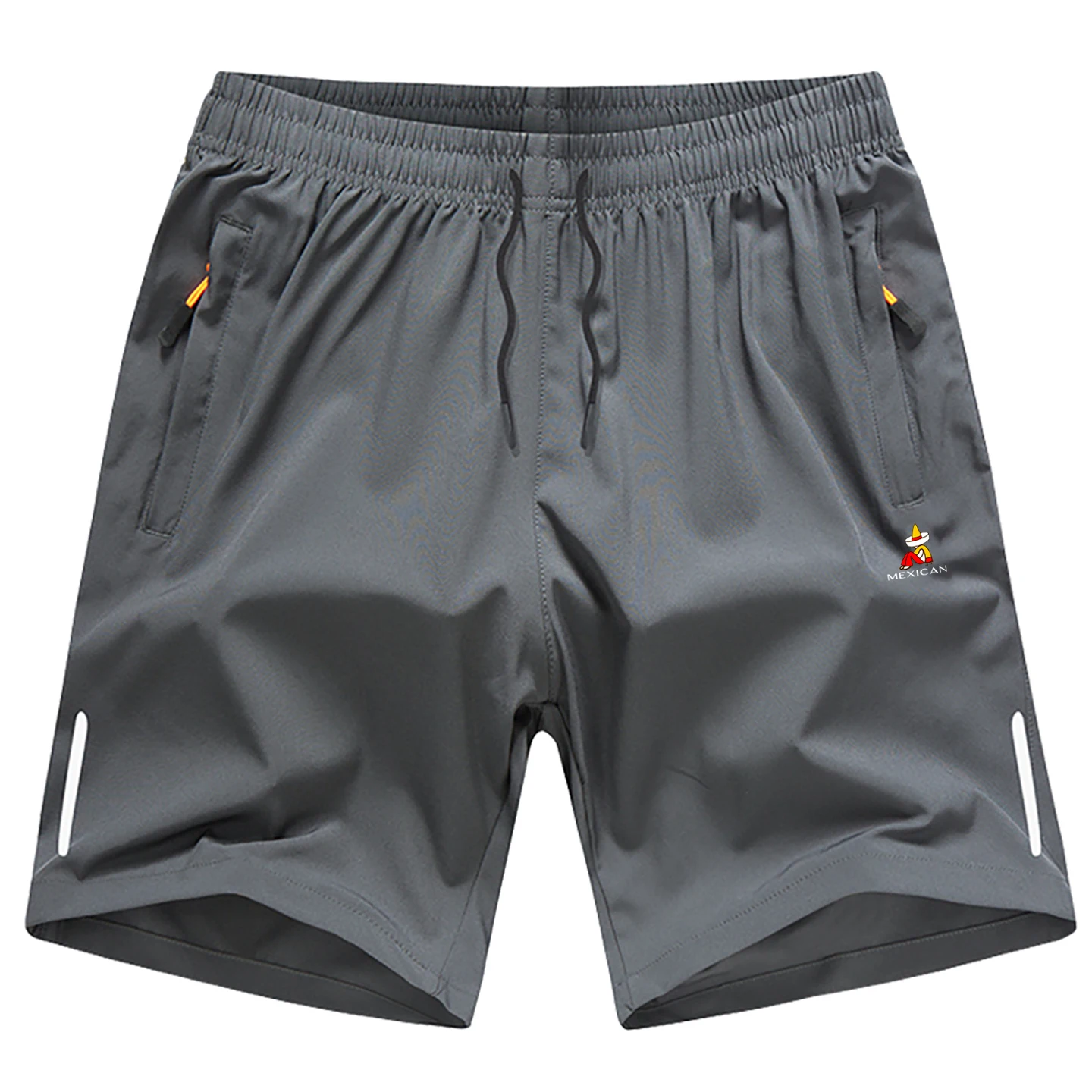 

Мужские орты из ледяного шелка Qui Dry, летние повседневные спортивные орты для бега, спортивные орты большого размера, средняя талия, длина, полиэфирное волокно