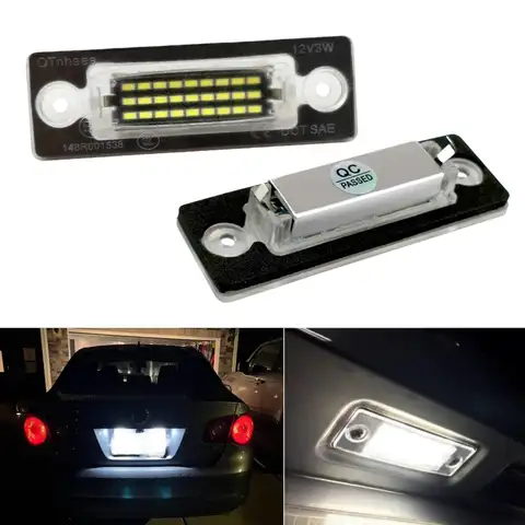 12V 자동차 번호판등 후미등 LED 캔버스 오류 없음 자동차 액세서리 VW 파사트 투란 골프 제타 MK5 T5 스코다용