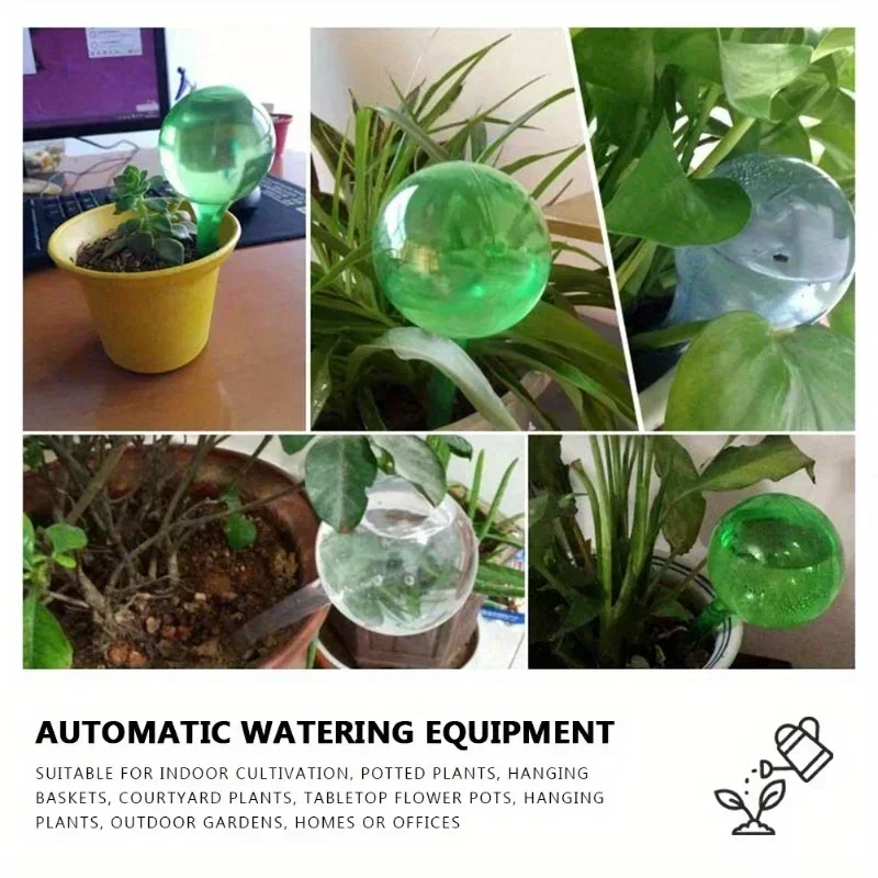 4 Stück Pflanzen-Selbstbewässerungskugeln Automatische Bewässerung Transparente Kunststoff-Pflanzenwasserkugeln Tropfbewässerungssystem für Haus, Garten, Blumen und Pflanzen – Detail 3
