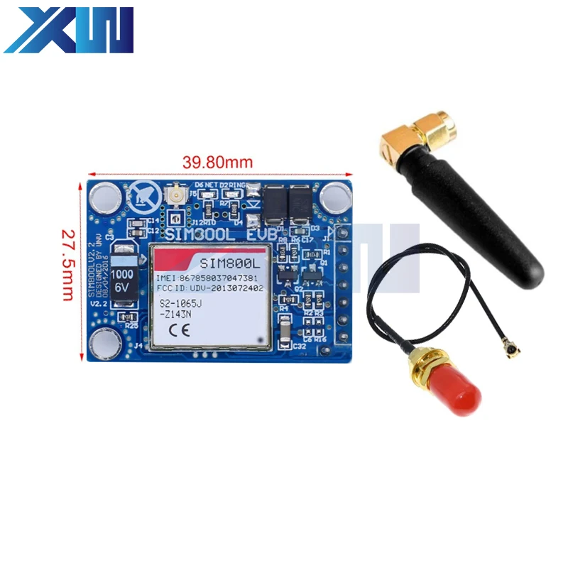 Imagem -02 - Módulo sem Fio Quad-band com Tampa de Cabo de Antena Gsm Gprs Sim800l V2.0 5v