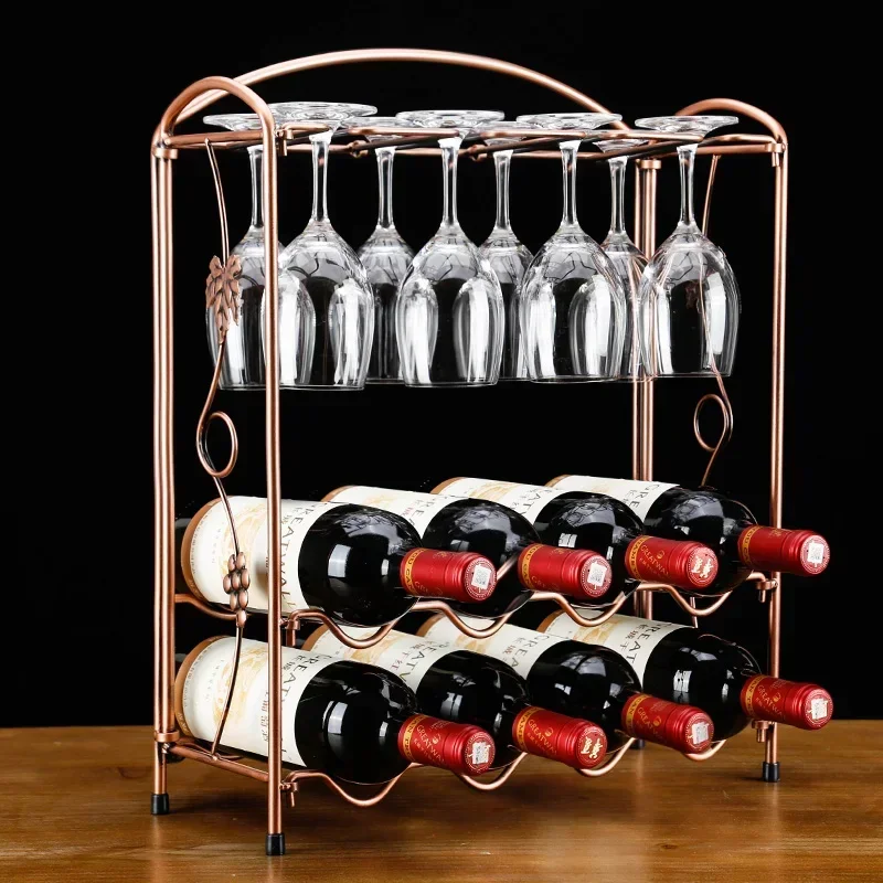 

Home Wine Glass Holder Creative Ornament Tall Wine Decorative Upside Down Bottle Rack Retro Wine Racks Cocina Cuisine