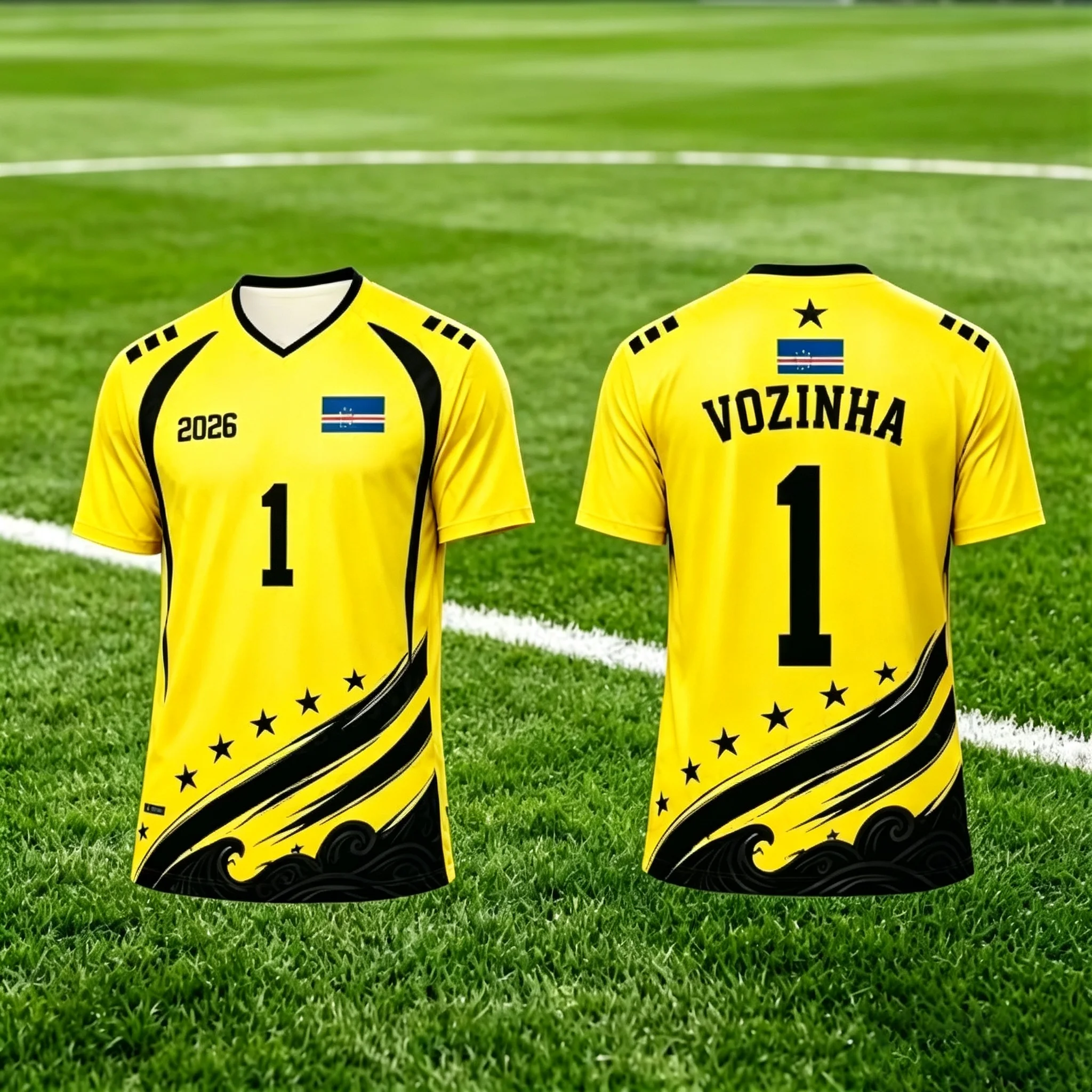 Cabo Verde No.1 Goalkeeper Football Jersey Soccer Culture Tee Loose Breathable Speed Drying Sportswear Top Adult Child T-shirts