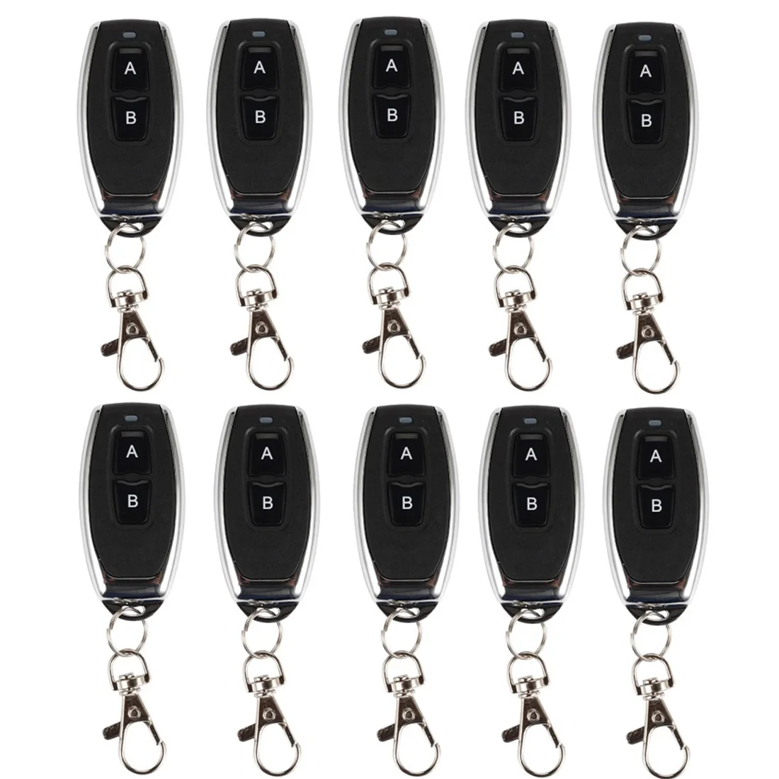 10Pcs 433 MHz RF Remote Control Learning Code 1527 EV1527 for Gate Garage Door Controller Alarm Key Led Light 433Mhz