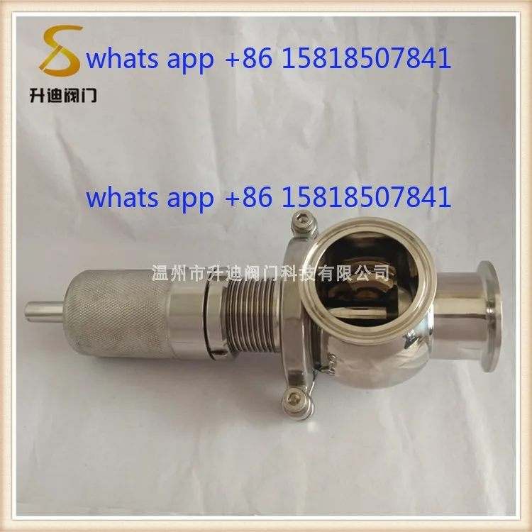 A81F Sanitary safety valve, quick-loading clamp type food grade stainless steel safety valve, pressure relief valve