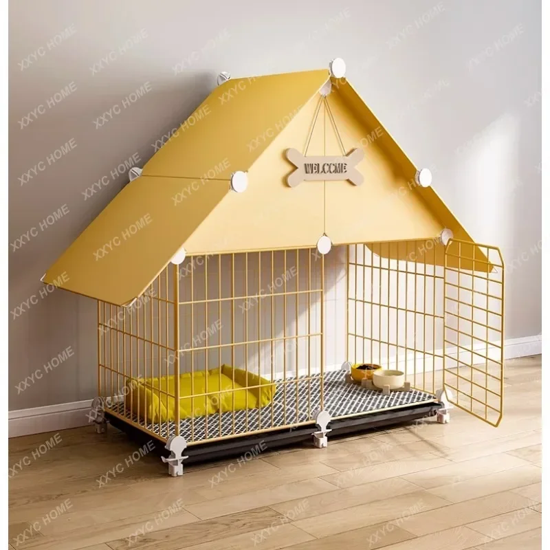 Dog Cage Small Dog Suitable for Dog Villa Indoor with Toilet Puppy Teddy Bichon Pomeranian House Dog House