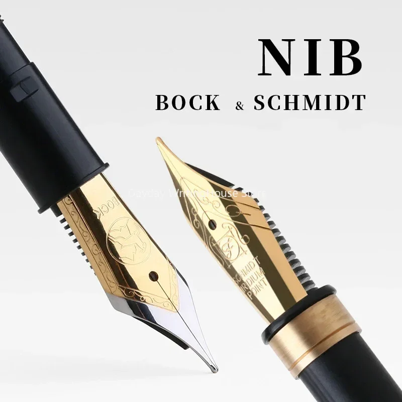 schmidt bock banhado a ouro prata caneta tinteiro nib ef 038 mm f 05 mm nib papelaria escola bussiness material de escritorio no5 01