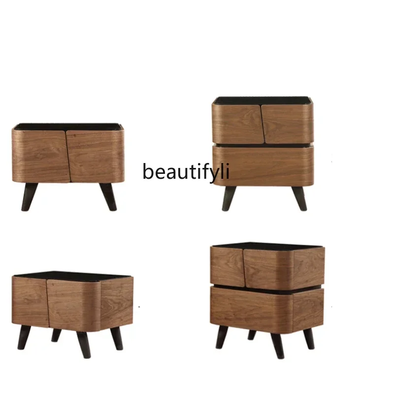 

Nordic Style Chest of Drawers Modern Minimalist Tempered Glass Apartment Living Room Bedroom Bedside Locker Storage Cabinet