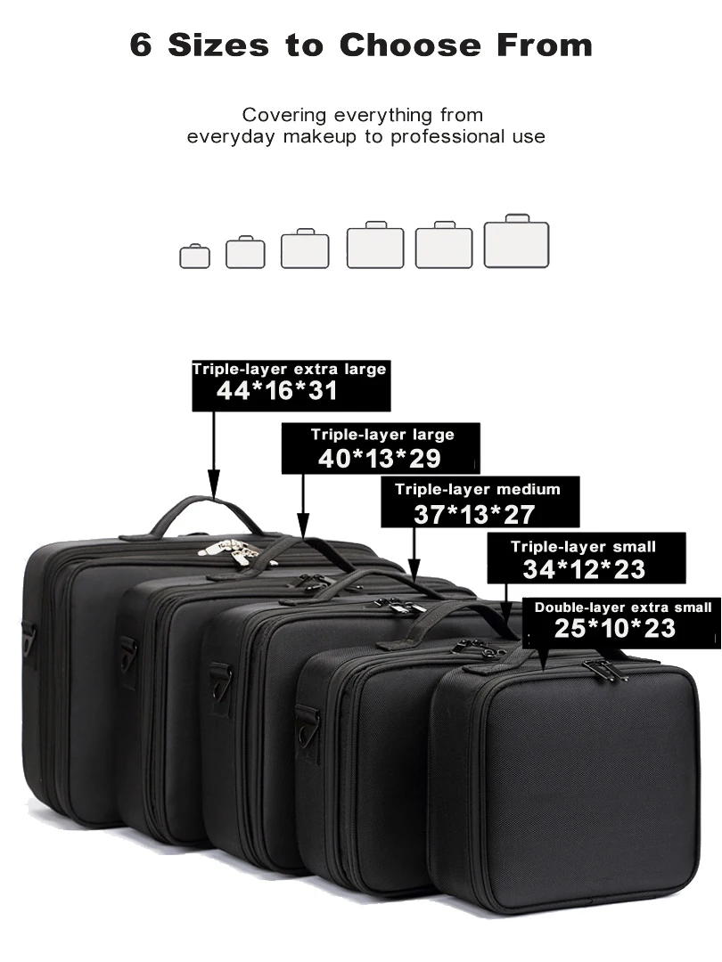 Professional Makeup Case Female Travel Big Capacity Beauty Nail ToolBox Cosmetic Organizer Suitcases For Makeup Storage Boxs