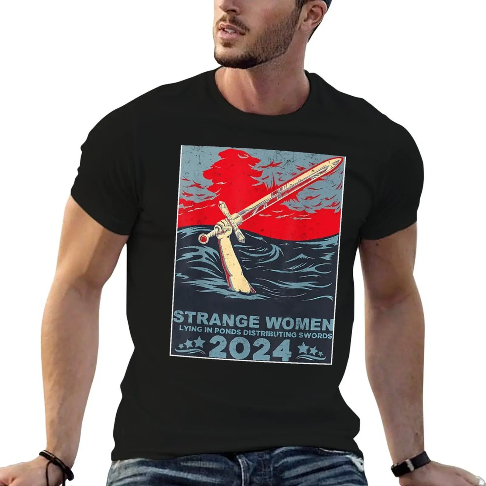 

Strange Women Lying In Ponds Distributing Swords T-Shirt Short sleeve tee new edition quick drying cute tops men t shirt