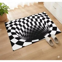 3D Hole Illusion Rug Realistic Cave Floor Rug Unique Optical Illusion Rug for Living Room Fun Novelty Home Decor Popular Rug Ins 2