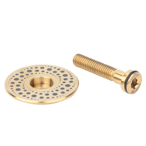 2 st titanlegering cykelstyrlagerkåpor med cykelgaffelexpander praktiska hållbara lättanvända cykelstyrstångslock med skruvsats 8 best sales topplock för stång - №1