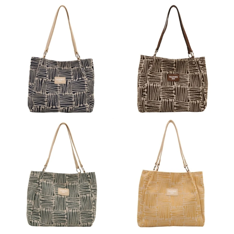 

Women's Canvas Handbag Daily Shopper Bag with Spacious Space Shoulder Bags