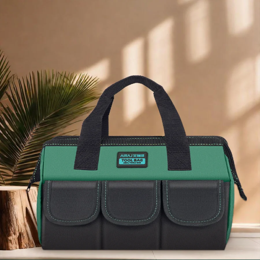 AIRAJ 3pcs 1680D Green Oxford Cloth Tool Bag Professional Electrician Wrench Waterproof Working Organizing Storage Tool Bag