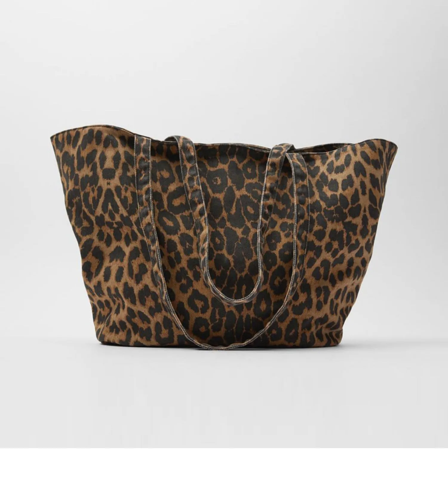 Luxo Leopard Tote Handbag, SAC A PRINCIPAL TOTES, Outono e Inverno, 2022