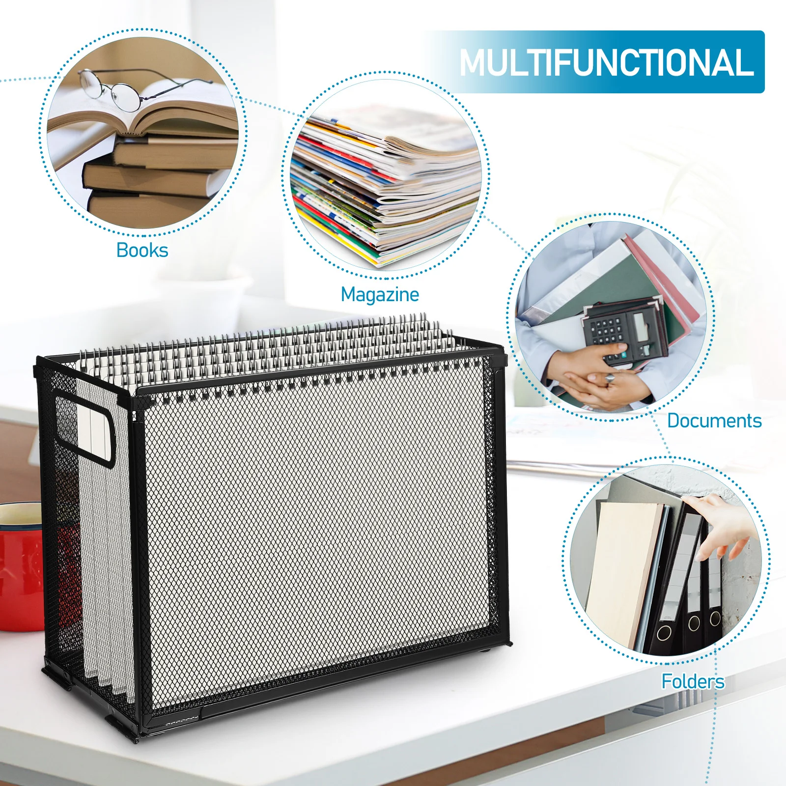 

Multi Functional File Design Elegant File Organizer For Books And Documents Home Office Storage Solution
