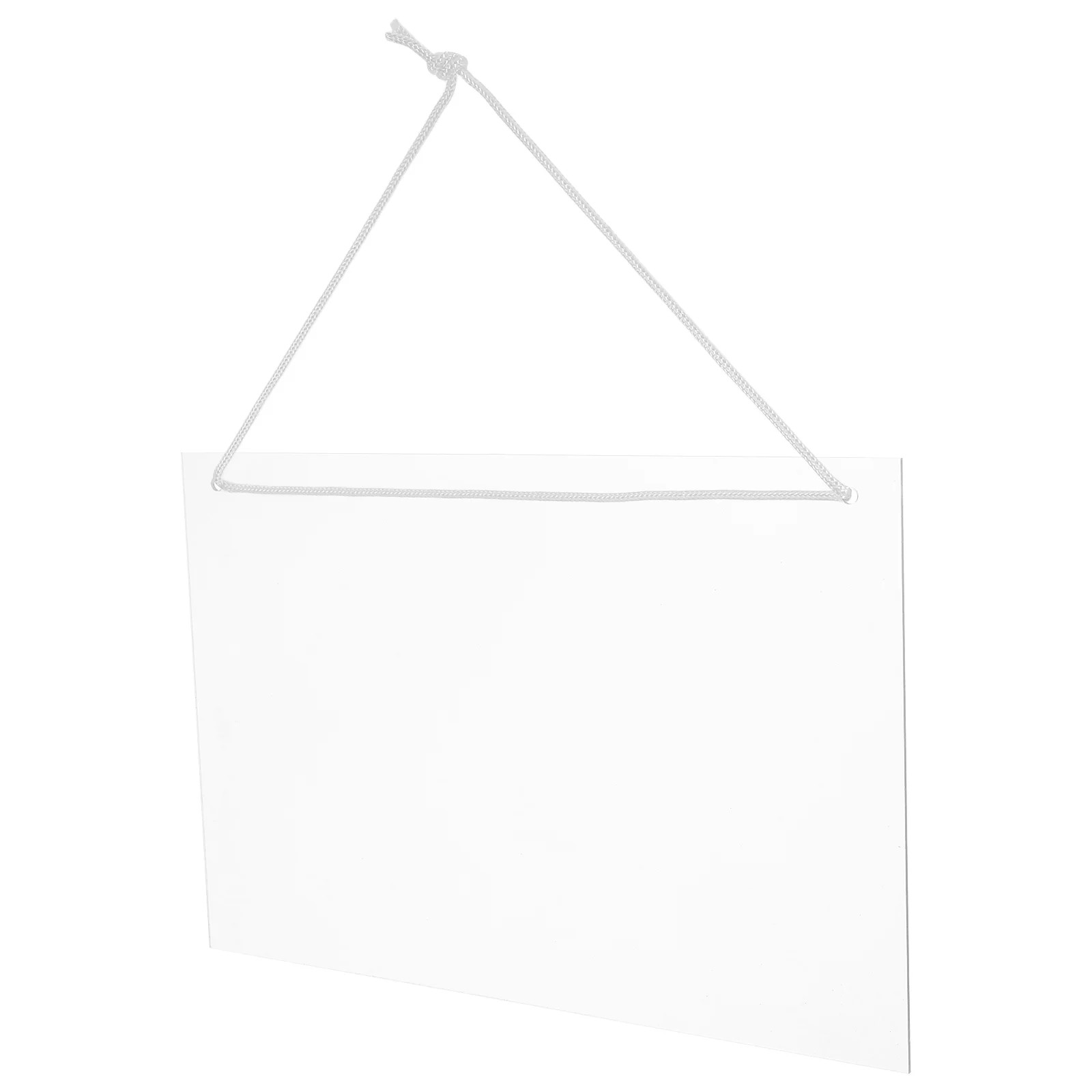 

Portable Clear Dry Erase Board Student Whiteboard Double Acrylic Erasers Writing with Lanyard