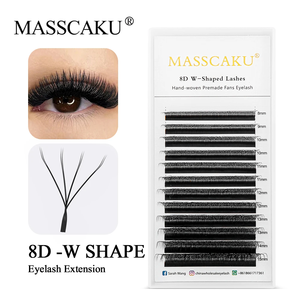 Super Natural Soft Eyelashes W Styles Clover W Eyelash Fans Dolly Hybrid 3D 5D 7D Cilios Premade Russian Volume lash Extensions