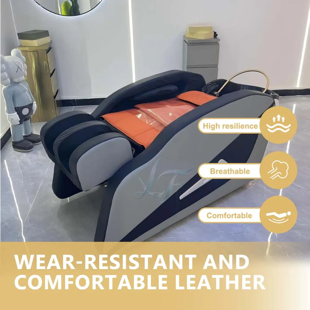 Hair Salon Shampoo Bed with Bowl Steamer Electric Massage Table Head Spa Wash Hair Bed 5
