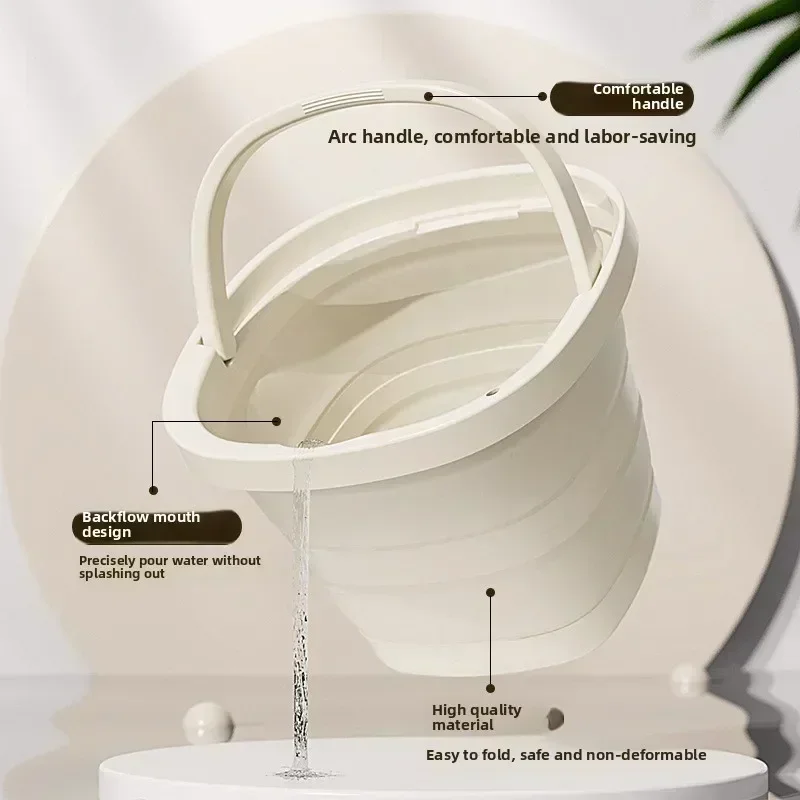 5/10LPortable Folding Bucket Durable Space Saving Easy to Store Suitable for Car Washing Camping Fishing Traveling Outdoor