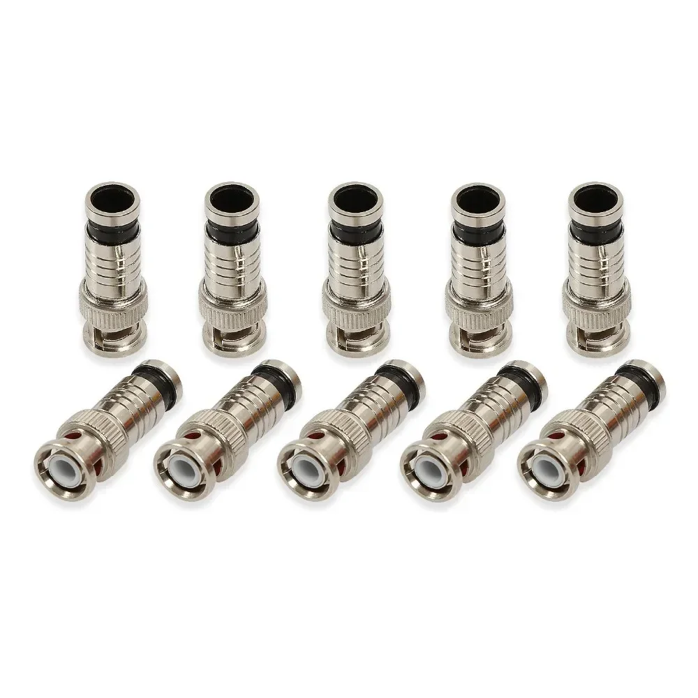 ANPWOO Hot Selling 10PCS/lot Connector Compression Connector Jack for Coaxial Cable CCTV Camera Accessories