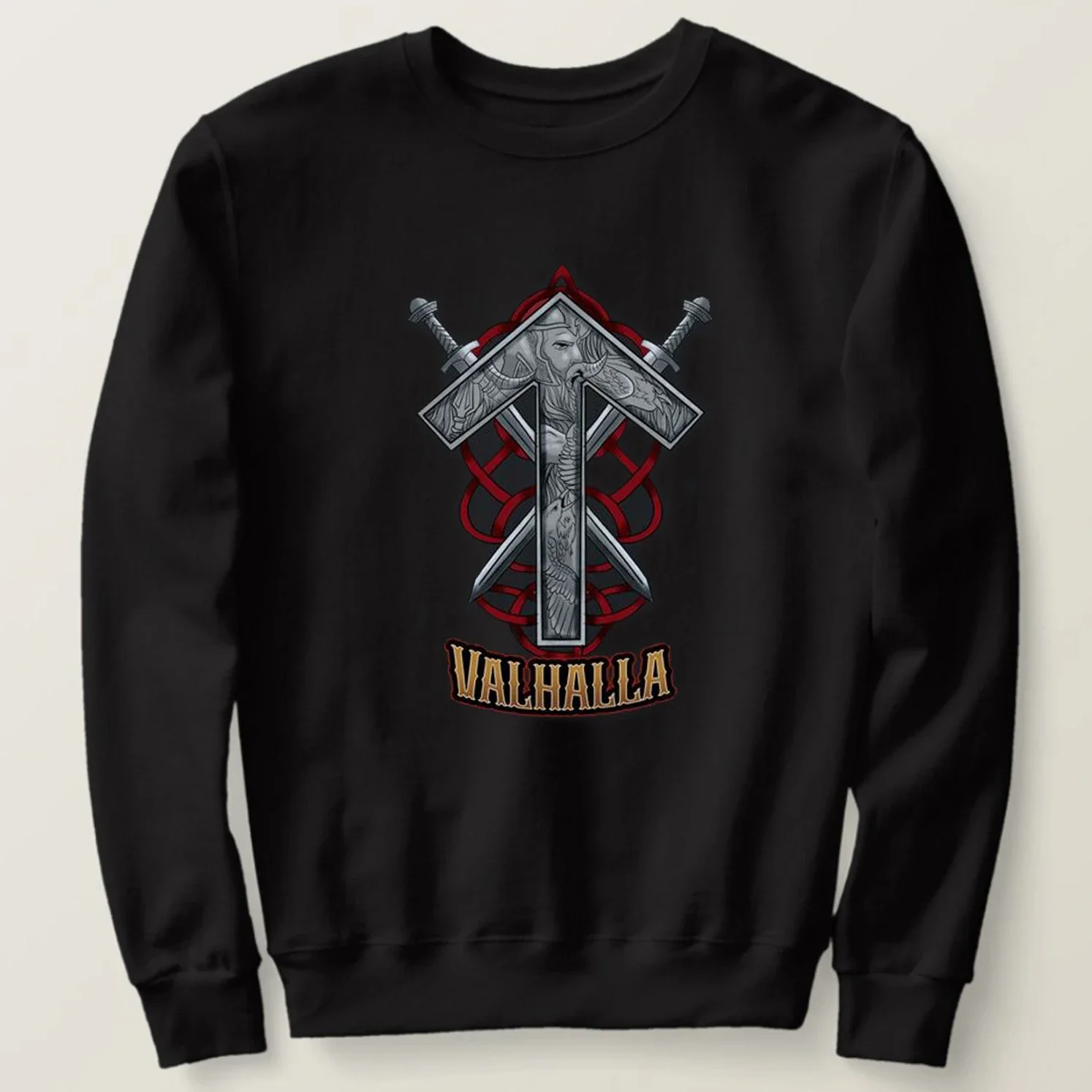 Nordic Paganism Culture Tiwaz Rune Warrior Valhalla Pullover Hoodie 100% Cotton Comfortable Casual Mens Sweatshirts Streetwear