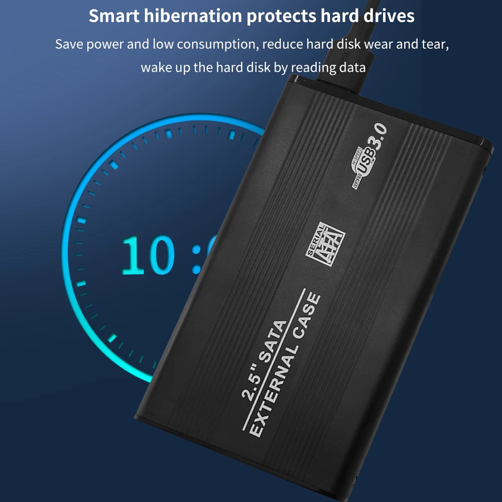 TISHRIC Корпус для жесткого диска Sata к Usb 3.0 2.0 Адаптер 2,5-дюймовый последовательный порт SATA SSD Внешний жесткий диск Корпус для жесткого диска Поддержка 10 ТБ