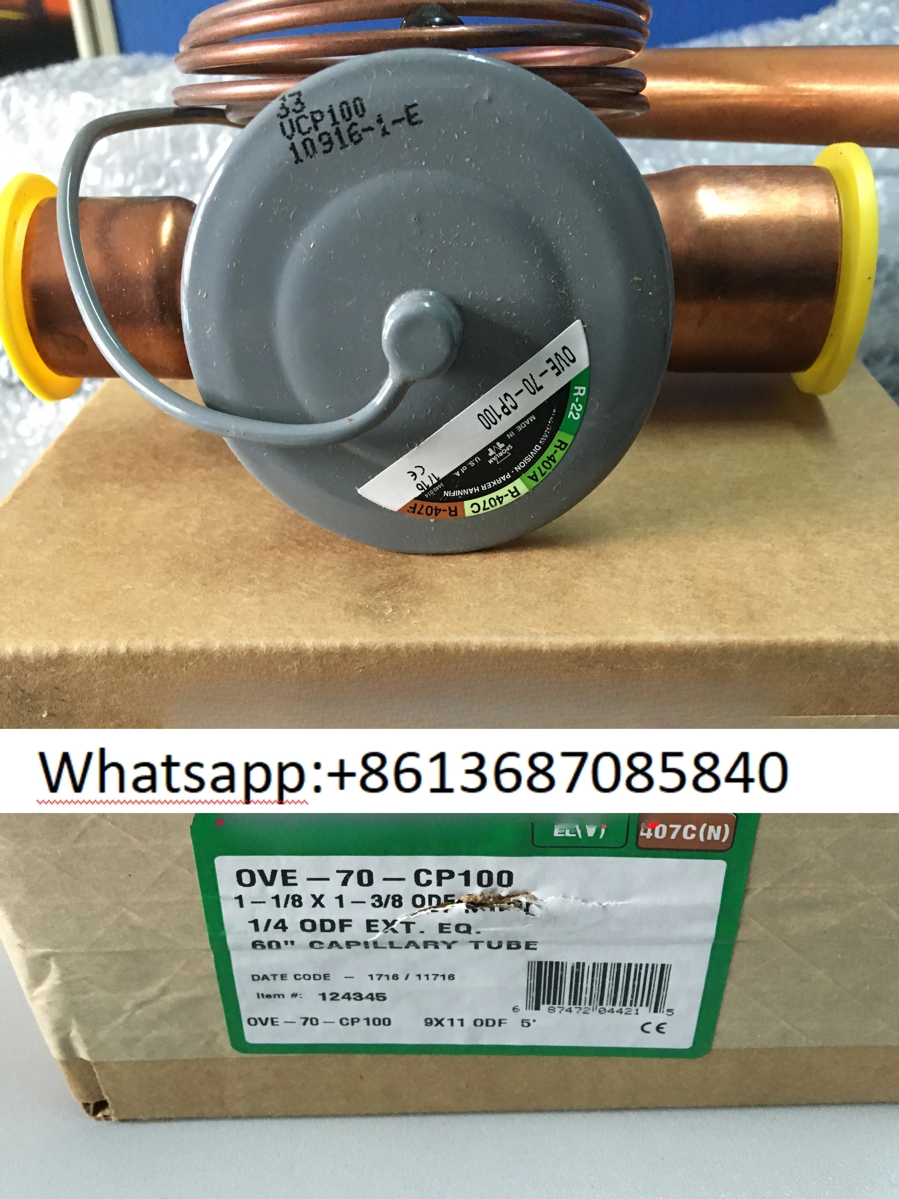 

The expansion valve is original and genuine OVE-40-CP100 -55-CP100 -70-CP100 -90-CP100