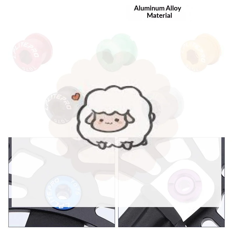 5 قطعة المسمار ضرس الدراجة 9.5 مللي متر واحد/مزدوجة سلسلة الترباس الموضوع لوحة القرص المسمار لقسم كرنك الدراجة الطريق الجبلية