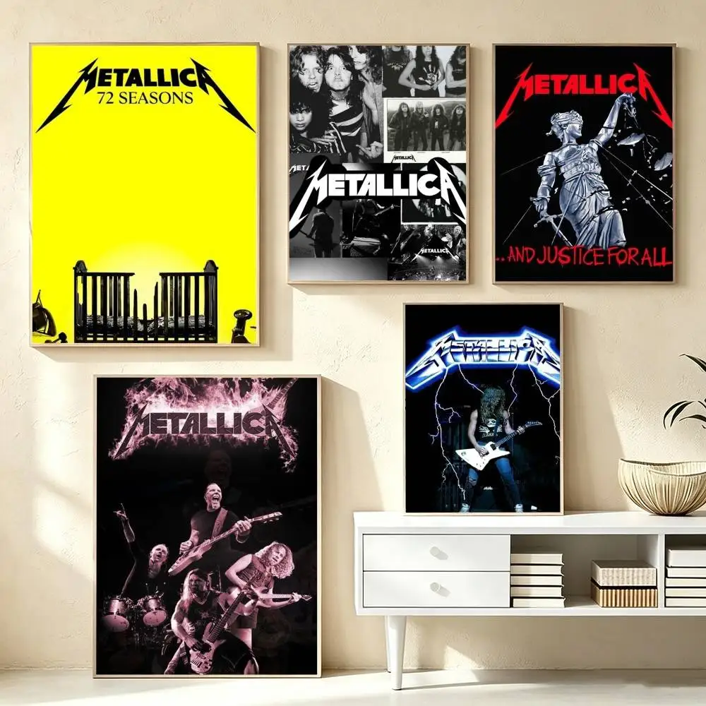 Band 72 S-Seasons M-Metallica  Poster Waterproof Wall Art Sticker For Bar Living Room Vintage Decor High Quality Print Gift