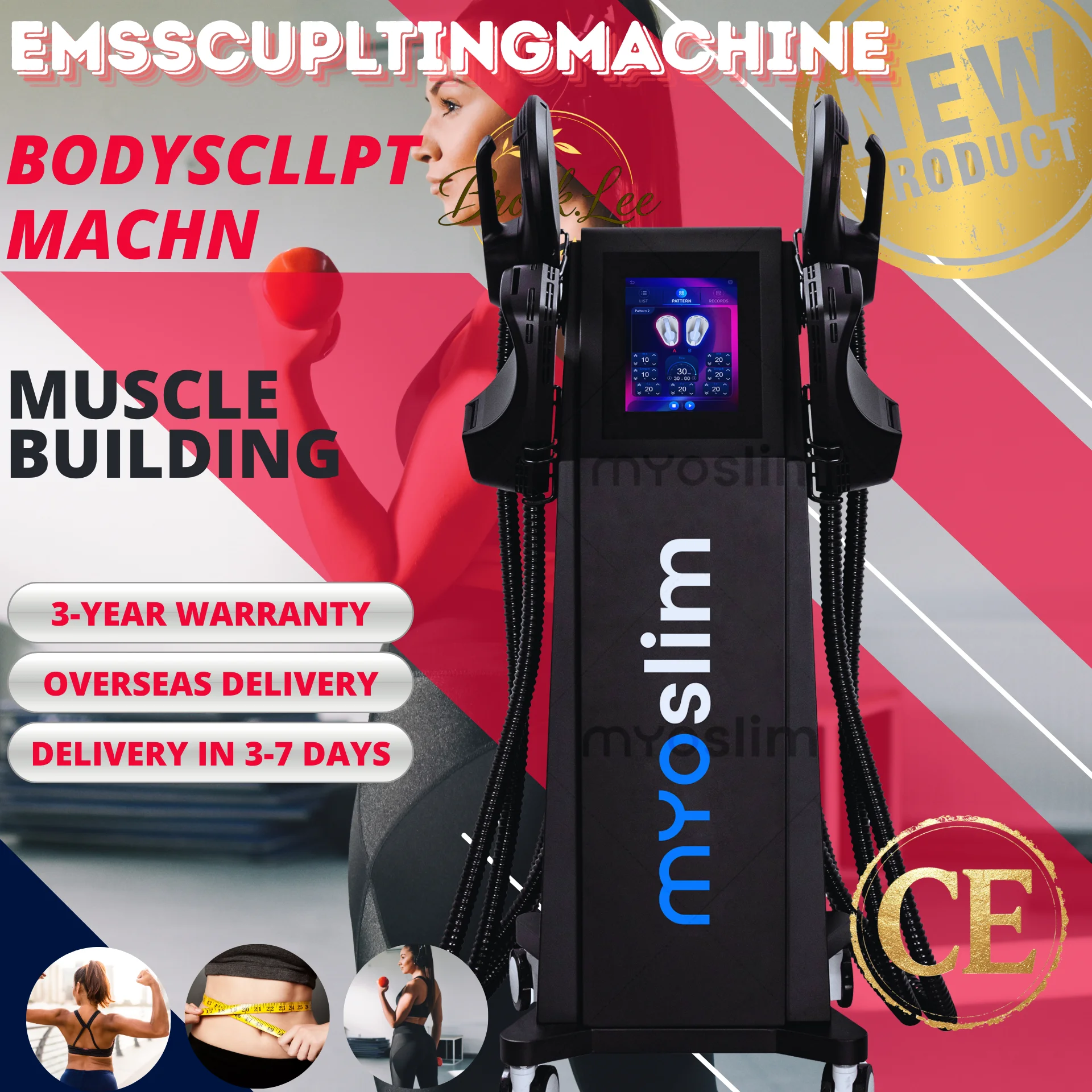 MYOslim 8500W Electromagnetic Muscle Stimulator Professional Body Sculpting Slimming Shaping Muscle Building Salon Spa Equipment