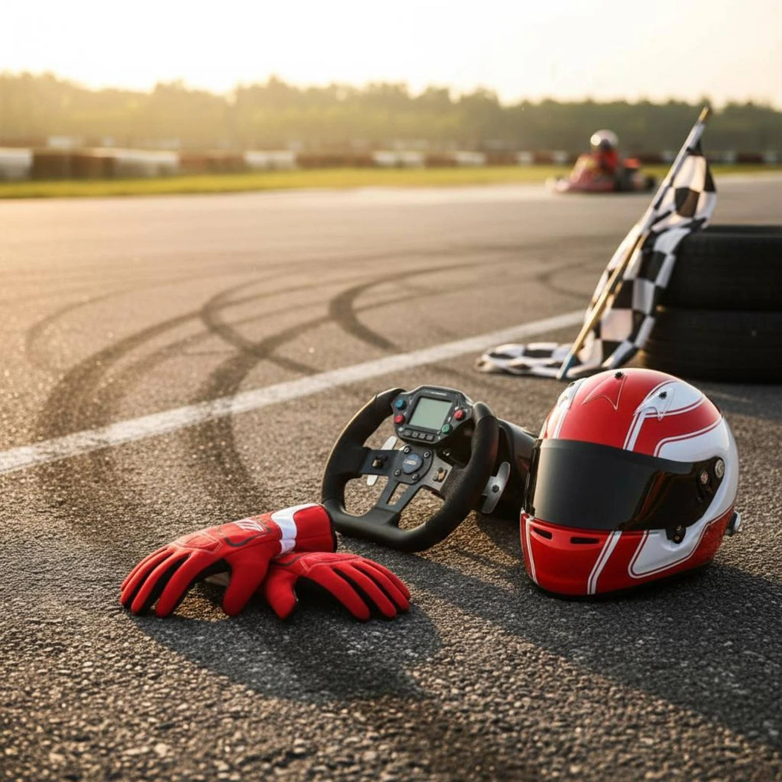 

Karting Racing Gloves Anti-Slip Kart Racing Gloves Safeguarding Gear Knuckle Protection Abrasion Resistant for Drivers