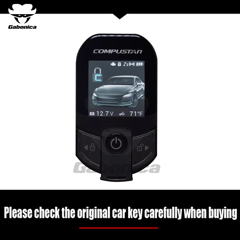 ABS Carbon Fiber Car Remote Key Fob Case Cover Bag Protector Fit for Compustar PRO T13 2 Way LCD Shell Protector Fob Accessories