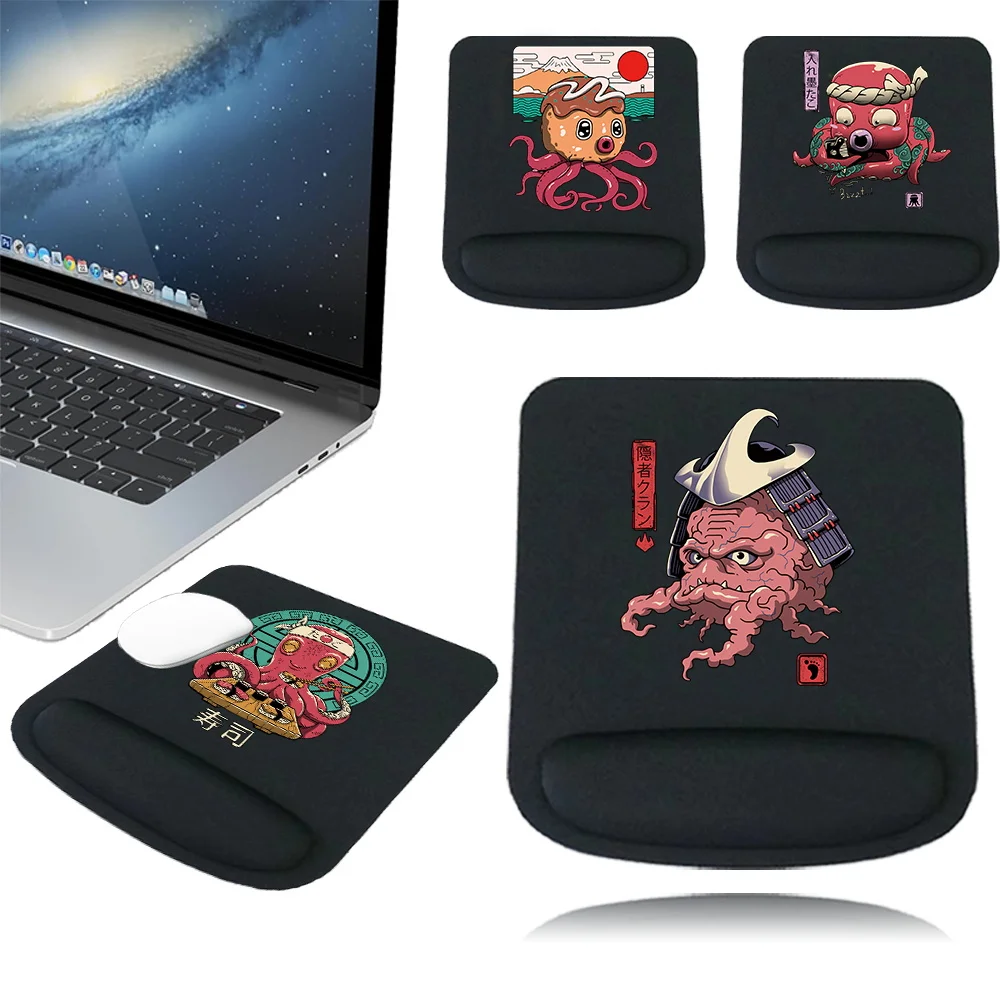 Non Slip Mice Mat Soft Mousepad Comfortable Wrist Support Learning and Office Wrist Pad Office Accessories Cute Monster Printing