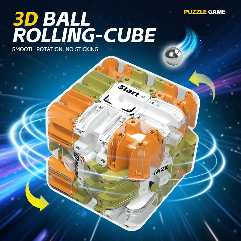 Cube magique labyrinthe 3D, jouet Fidget créatif Anti-stress, Puzzle logique de réflexion supérieure, jouet pour jouets de fête, cadeau de noël