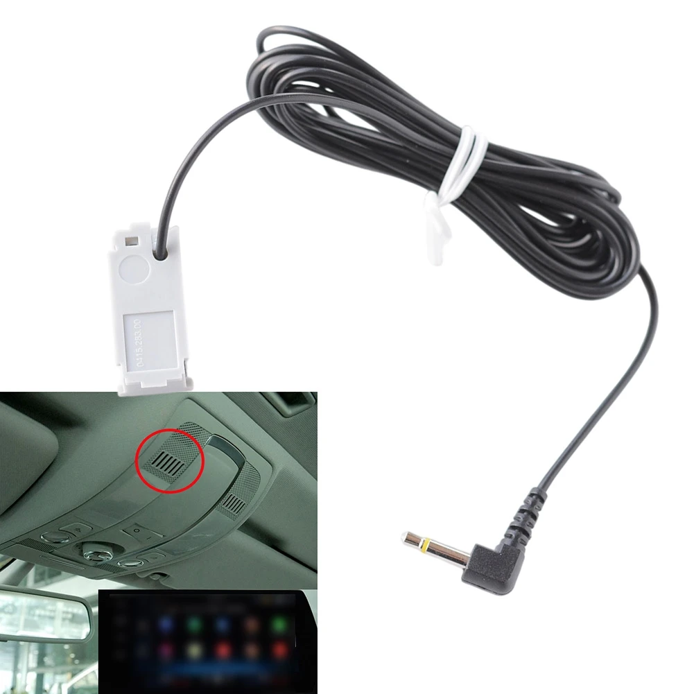 Gray 3.5mm Car Microphone For A4L Q5 A5 S5 Noise Reduction Rear Mic For Navigation Radio Stereo System