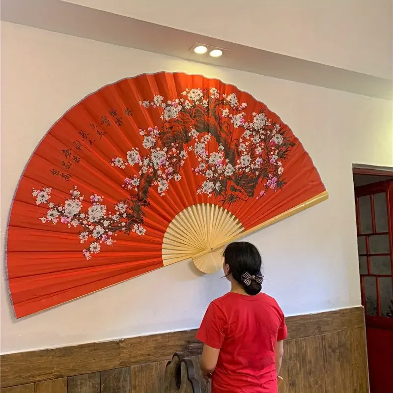 Extra Large Chinese Folding Fan 160*90cm Home Decoration Wall Decor Vintage Wedding Photography Background Wall Painting Props