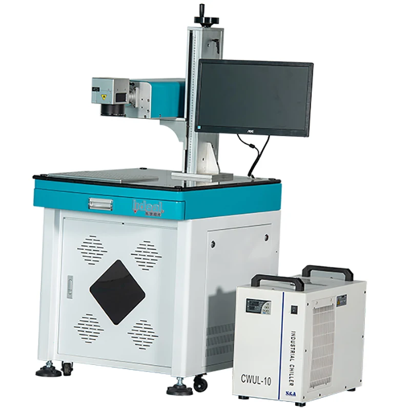 Glas Kristall Tasse Becher Flasche Markierung Druck Gravur Maschine UV 355nm 3D Kurve Markierung Optional 3W/5W/10W