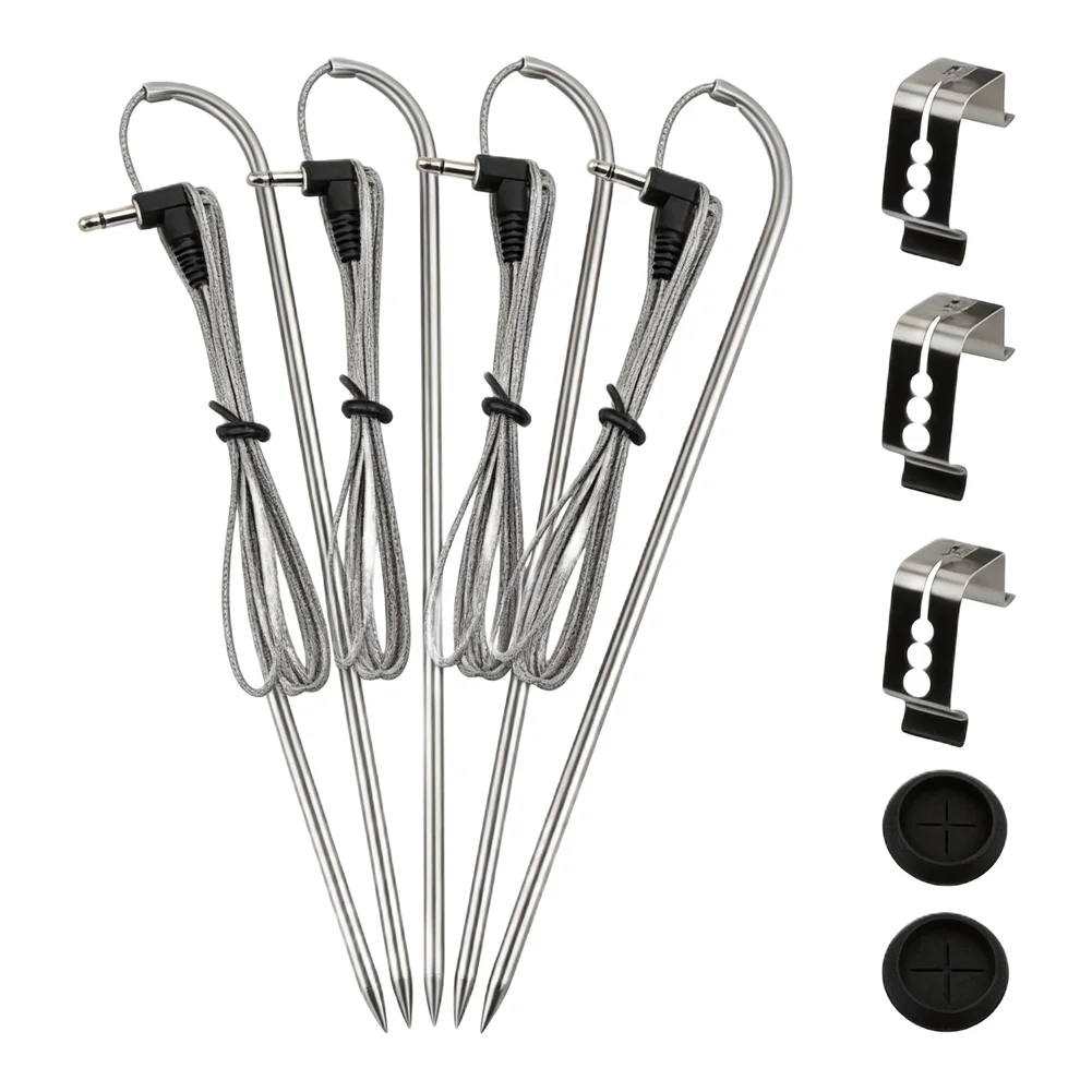 Efficient Meat Probes for Gravity Series 560/800/1050 9004190170 with Grill Clips and Grommets for Cooking Accuracy