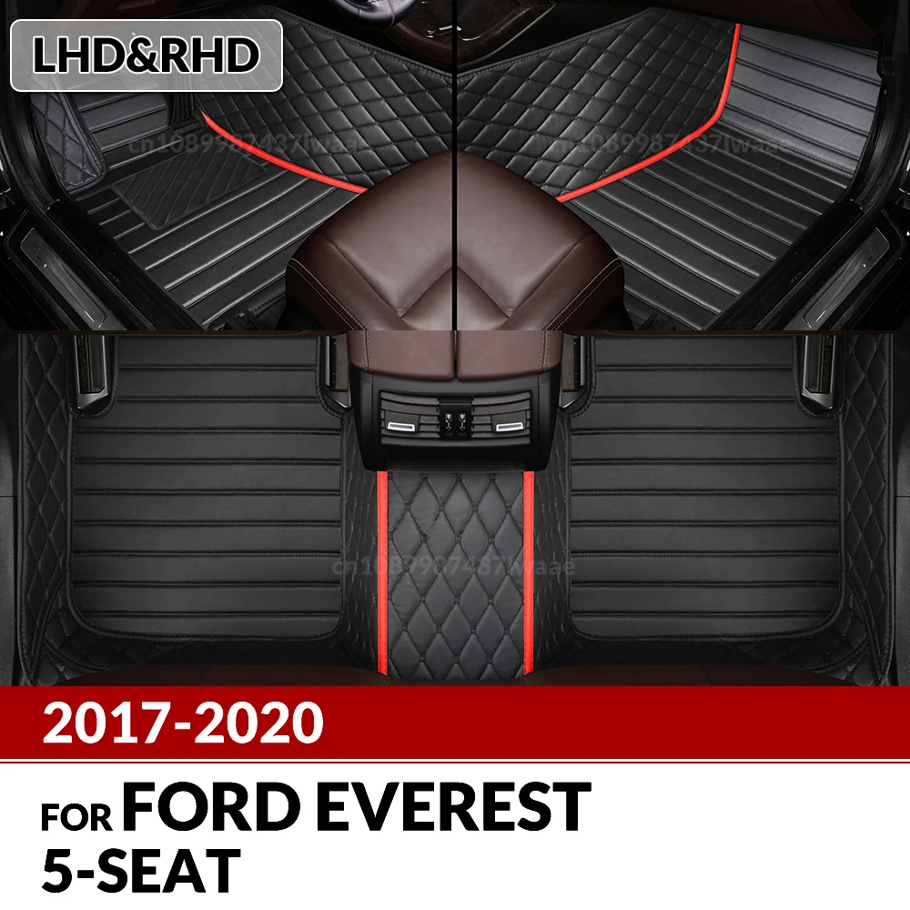 

Автомобильные коврики для Ford Everest 5-местные 2017 2018 2019 2020, автомобильные подушечки для ног на заказ, автомобильный ковер, аксессуары для интерьера