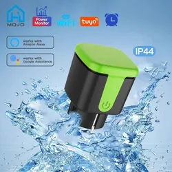 Wifi Tuya Smart Outdoor Socket IP44 Waterproof Wireless Remote Control Plug EU 16A Support Scene Linkage Alexa Google Home Vocie